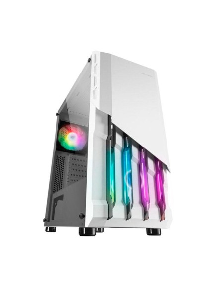 ÷ Caja atx semitorre gaming mars gaming mc-x2 white frontal en acero ventiladores frgb sin fuente de a