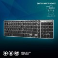 Teclado inalambrico Bluetooth NGS FORTUNE-BT / Multidispositivo / Recargable / Teclas X-Type / Silencioso / Negro