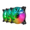 ÷ Kit 3xventilador interno argb mars gaming mf-3d kit black 12x12cm argb efecto espejo infinito