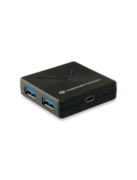 ÷ Hub usb 3.0 conceptronic hubbies02b 4 puertos usb 3.0 color negro