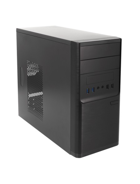 ÷ Caja micro atx unyka matx dark shadow caja negra con 2 bah?as de 5.1/4 con fuente de alimentacio