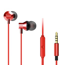 ÷ Auricular intrauditivo aiwa estm-50rd red 3.5mm driver neodimio 10mm dinamico micro controlador remo