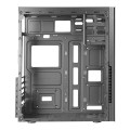 ÷ Caja atx semitorre tacens initiox black frontal con acabado aluminio pulido 2xbahia externa 5.25