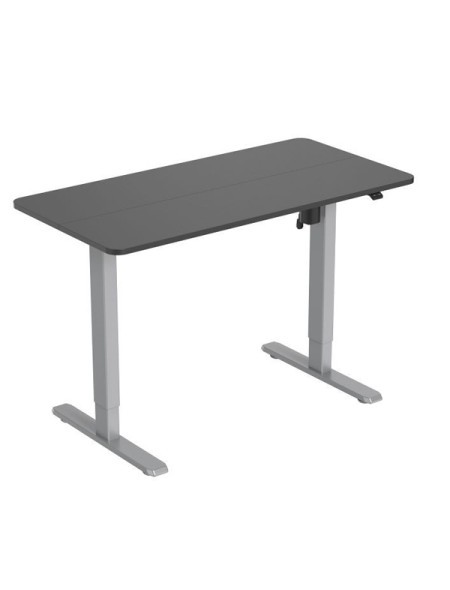 ÷ Mesa electrica ergonomica altura regulable tablero negro 120x60 color estructura gris control tactil