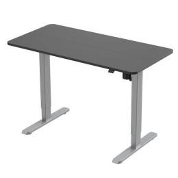 ÷ Mesa electrica ergonomica altura regulable tablero negro 120x60 color estructura gris control tactil
