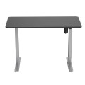 ÷ Mesa electrica ergonomica altura regulable tablero negro 120x60 color estructura gris control tactil