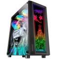 ÷ Caja atx semitorre gaming mars gaming mc-art black lateral y frontal personalizable con iluminacion 