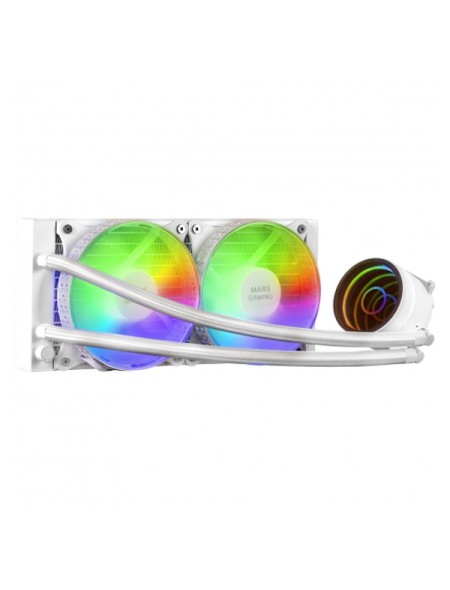 ÷ Sistema de refrigeracion liquida mars gaming ml-one240 white 2x (12x12) iluminacion frgb tpd 400w pa