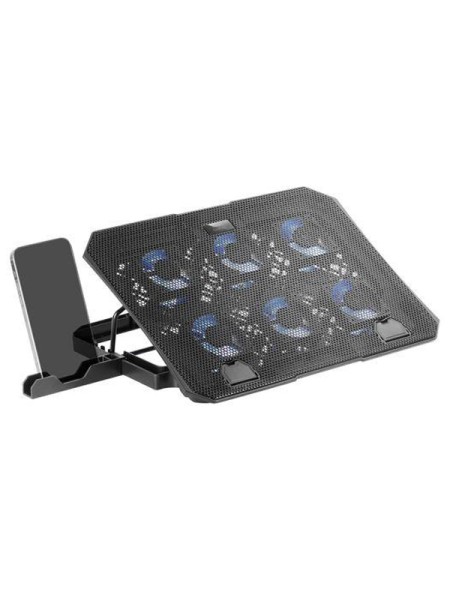 ÷ Base de refrigeracion para portatiles maras gaming mnbc23 6 ventiladores led azul stand de 6 posicio