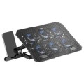 ÷ Base de refrigeracion para portatiles maras gaming mnbc23 6 ventiladores led azul stand de 6 posicio