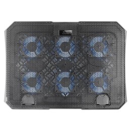 ÷ Base de refrigeracion para portatiles maras gaming mnbc23 6 ventiladores led azul stand de 6 posicio