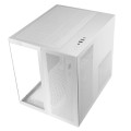 ÷ Caja microatx cube gaming mars gaming mcnovam blanca doble panel de cristal templado doble camara re
