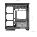 ÷ Caja atx semitorre gaming mars gaming mc3gf triple cristal templado argb gpu 383mm 1x3.5 3x2.5 negro