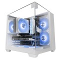÷ Caja microatx gaming mars gaming mcvisionmw triple cristal templado gpu 330mm 1x3.5 1x2.5 blanco