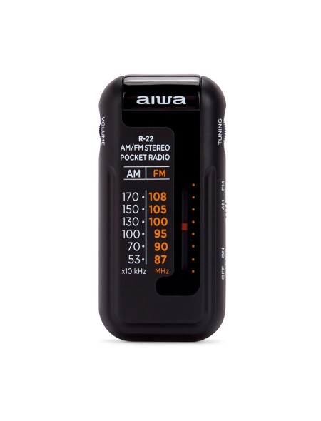 ÷ Radio analogica mini aiwa r-22bk am/fm hyperbass color negro