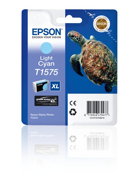 ÷ Tinta original epson t1575 cian claro c13t15754010 25.9ml