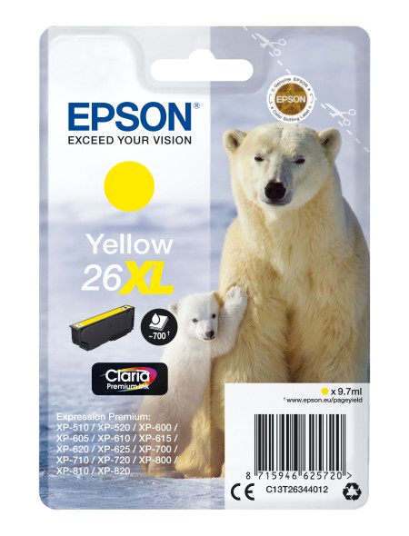 ÷ Tinta original epson t2634 xl amarillo c13t26344012 9.7ml