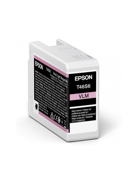 ÷ Tinta original epson t46s6 magenta claro vivo c13t46s600 25ml