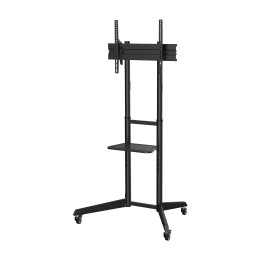 ÷ Aisens - soporte de suelo eco con rueda, bandeja para dvd para monitor/tv 50kg de 37-70, negro