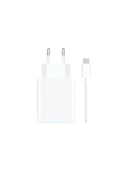 Cargador de red original Xiaomi HyperCharge USB + cable / 67w / Identificacion inteligente de dispositivos /  Blanco / BHR9465EU
