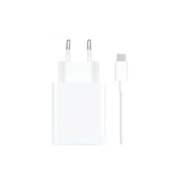 Cargador de red original Xiaomi HyperCharge USB + cable / 67w / Identificacion inteligente de dispositivos /  Blanco / BHR9465EU