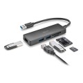 ÷ Hub  usb 3.0 ngs ihubreader  con lector de tarjeta sd y micro sd y 3 puertos usb 3,0 cable 190mm