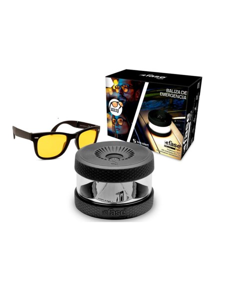 Baliza Geolocalizable FASE LIGHT / Homologada V16 / DGT 3.0 / Luz Flash / Visibilidad + 1 km / IP54 / Gafas de regalo / 116053.03