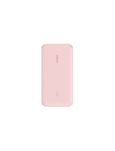 ÷ Powerbank belkin bpb024hqpk cable usb-c integrado rosa 20000 mah 1xusb-c 1xusb-a 30w