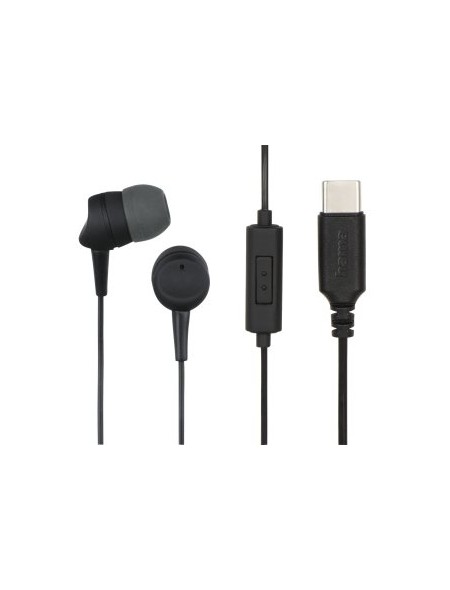 ÷ Auricular intrauditivo usb-c hama sea ii microfono cable 1.2m color negro