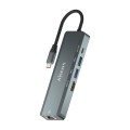 ÷ Aisens - usb-c dock 5 en 1, usb-c a 1xhdmi, 1xrj45, 2xusb, 1xpd, gris, 15cm