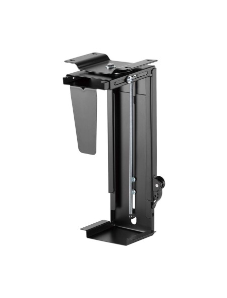 ÷ Aisens - soporte giratorio y altura personalizable para cpu por debajo de escritorio con mango de bloqueo facil