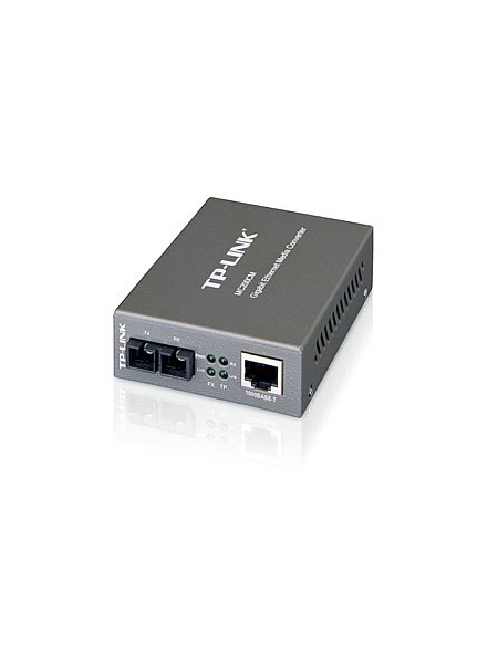 ÷ Convertidor fibra tp-link mc200cm rj45 giga a fibra multimodo sc 1000mb fullduplex hasta 550m montaj