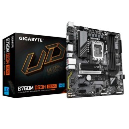 Placa base Gigabyte B760M DS3H GEN5 / Socket 1700 / M-ATX / 4x DDR5 / Lan 2.5 GbE /  HDMI / VGA / DP