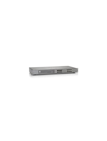 ÷ Switch no gestionable level one fep-1612 16p 16xpoe 100mb 500w carcasa metalica