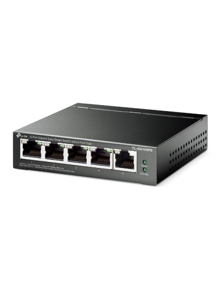 ÷ Switch semigestionables poe+ tp-link sg105pe 5p gigabit 4p poe+ total poe 65w carcasa metalica