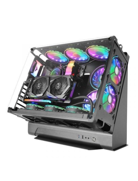 ÷ Caja microatx gaming mars gaming mcb black dise?o custom premium sistema modular sin fuente de alime