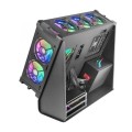 ÷ Caja microatx gaming mars gaming mcb black dise?o custom premium sistema modular sin fuente de alime
