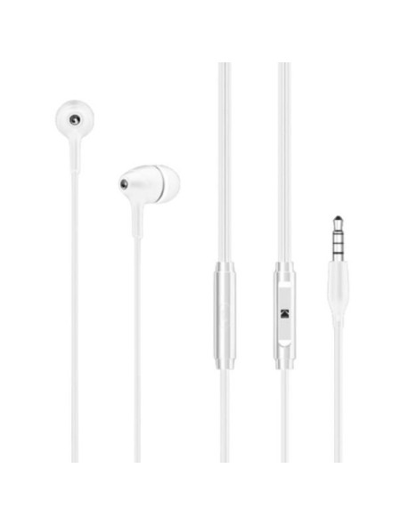 ÷ Auricular intrauditivos kodak 165+ con microfono silicona blancos