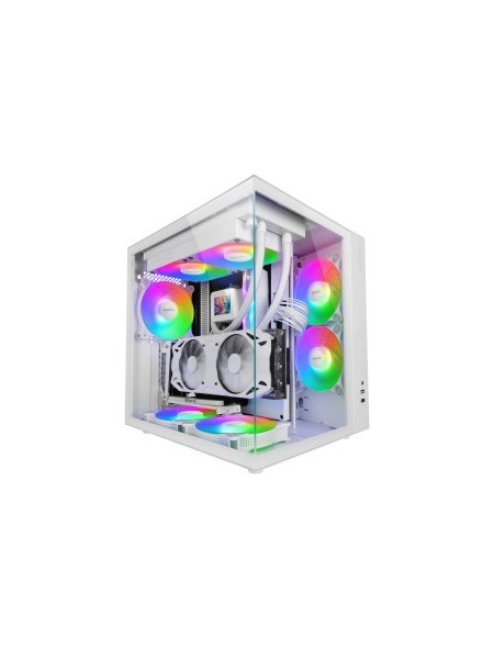 ÷ Caja atx cube mars gaming mcvonew blanco cristal continuo gpu 334mm 1x3.5 2x2.5 