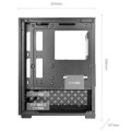 ÷ Caja microatx gaming mars gaming mc-se2 black cristal continuo gpu 290mm 1x3.5 2x2.5 