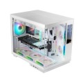 ÷ Caja atx cube mars gaming mcmirage blanco cristal continuo lcd gpu 400mm 1x3.5 2x2.5 