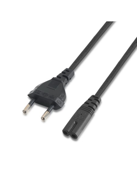 ÷ Aisens - cable alimentacion forma 8, cee7/16/m-c7/h, negro, 1.5m