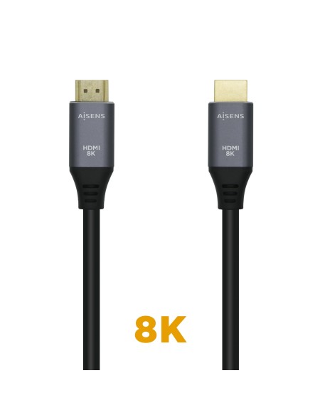 ÷ Aisens - cable hdmi v2.1 ultra alta velocidad / hec 8k@60hz 48gbps, a/m-a/m, gris/negro, 3.0m