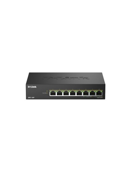 ÷ Switch no gestionable dlink dms-108p 8p multigigabit poe++ 2,5g carcasa metalica sobremesa no rack