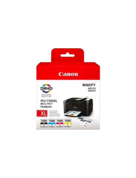 Tinta Original Canon PGI1500 XL Multipack  bk/c/m/y 9182B004 / 9182B010