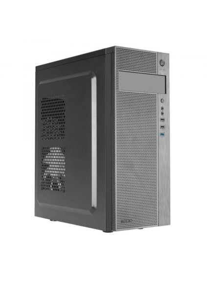 ÷ Caja atx semitorre tacens ferrox black frontal con dise?o de rejilla bahia externa 5.25