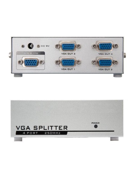 Splitter VGA 4 monitores x 1 pc con alimentacion / Aisens / A116-0085