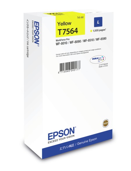 ÷ Tinta original epson t7564 amarillo l c13t756440 14ml