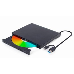 Grabadora Externa CD/DVD Gembird / USB 3.1 / Type-C / Negra / DVD-USB-031
