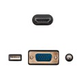 Cable adaptador VGA a HDMI M/H + Audio + Usb / 1.8m / Negro / Nanocable 10.15.4612